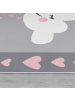 KADIMA DESIGN Kinderteppich Herzen-Wolke Kinderzimmer schmutzabweisend in Pink