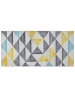 Beliani Kurzflor KALEN in Bunt/Grau/Gelb - (W) 80 x (H) 1 x (L) 150 cm