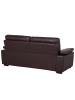 Beliani 3-Sitzer Sofa VOGAR in Braun/Schwarz - (W) 195 x (H) 90 x (L) 74 cm