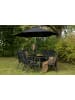 ebuy24 Gartenset Brekki 9-teilig Schwarz 90 x 150 cm