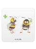 Mr. & Mrs. Panda Bierfilz Bienen Paar ohne Spruch in Weiß