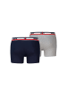 Levi´s Boxershorts LEVIS MEN REPEAT SPW LOGO BOXER BRIEF 2P in Navy / Grey Melange