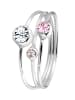 Elli Ring 925 Sterling Silber Ring Set in Bunt