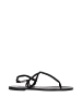 Isabel Marant Schwarz Leder Flip-Flop Sandalen