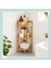 relaxdays Bambus-Eckregal "3 Ablagen" in Natur - (B)23 x (H)77 x (T)23 cm