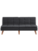 Beliani 3-Sitzer Sofa RONNE in Schwarz/Braun - (W) 180 x (H) 76 x (L) 83 cm
