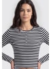myMo Women Longsleeve in White Black