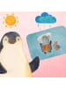 Mr. & Mrs. Panda Badteppich Pinguin & Maus Wanderer ohne Spruch in Eisblau