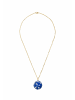 Gemshine Halskette mit Anhänger vollfacettierter Lapis Lazuli in gold coloured