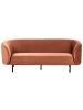 Beliani 3-Sitzer Sofa LOEN in Orange/Schwarz - (W) 200 x (H) 79 x (L) 70 cm