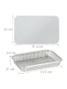 relaxdays 25 x Aluschalen mit Deckel in Silber - (B)31,5 x (H)4,5 x (T)21 cm