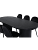 ebuy24 Essgruppe Bianca 65 (7-teilig) Schwarz 90 x 200 cm