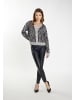 faina Damen Strickjacke in Grau Schwarz