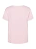 More & More Blusenshirt mit Kontrastabschlüssen in sorbet rose