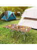 COSTWAY 2er Set Campingtisch klappbar in Braun