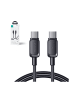 COFI 1453 Datenkabel Multi-Color Series Ladekabel USB-C/USB-C-Kabel 100 W 1,2 m in Schwarz