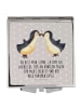 Mr. & Mrs. Panda Handspiegel Pinguin Liebe mit Spruch in Grau Pastell