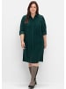 sheego Hemdblusenkleid in tiefgrün
