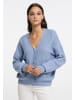 VINAJA Women Strickjacke Mit Knöpfen in Blau