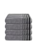 Chiemsee Jacquard Handtuch-Set Miami 4-teilig in Grau und Silber