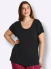 sheego Shirt in schwarz