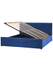 Beliani Doppelbett ROCHEFORT in Blau - (W) 190 x (H) 99 x (L) 214 cm