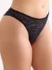Erlich Textil  Iconic Lace Brazil Slip aus nachhaltiger Spitze - atmungsaktiv in schatten schwarz