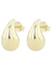 Adeliás Damen 925 Silber Ohrringe Ohrstecker in gold
