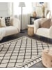 Beliani Kurzflor BOZKIR in Beige/Schwarz - (W) 160 x (H) 1.2 x (L) 230 cm