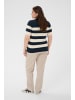 KAFFE curve Strickpullover KClizzy Regular fit in Navy/Turtledove Bold Stripe