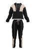 Tom Barron Trainingsanzug Casual Oversize Tracksuit Half Zipper In Front in black
