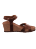 PANAMA JACK Keilsandaletten Julia Clay in cuero/bark