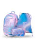 BAAGL 3-tlg. Set: Schulrucksack Core in Rosa Sky