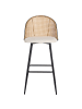 Beliani 2er-Set Barhocker CORNELL in Schwarz/Beige/Braun