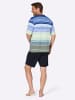 hajo Shorty in marine-pistazie-geringelt