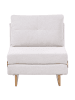 Beliani Einzelsofa JERSLEV in Weiß/Braun - (W) 79 x (H) 87 x (L) 84 cm