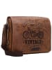 Greenburry Vintage Cafe-Racer Messenger Leder 33 cm braun