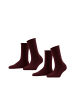 Falke Socken 2er Pack in Dunkelrot