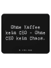 Mr. & Mrs. Panda Mousepad Spruch ZeichenO ohne Chaos mit Spruch in Schwarz
