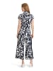 Betty Barclay Jumpsuit mit Eingrifftaschen in Dunkelblau/Weiß