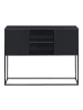 en.casa Sideboard Motala in Schwarz (H)90cm (B)108.5cm (T)30cm