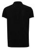 Rusty Neal Kontrast Polo Pique Shirt Regular Fit in Schwarz / Weiß