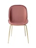 Kayoom Stuhl Charlize 110 2er-Set in altrosa - messing