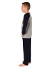 NORMANN Pyjama langarm Schlafanzug CollegeLook - 74139 in grau