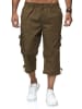 LMC Cargo Shorts Zip Hose 3/4 Schlupfhose Verstellbare Beinlänge in Braun