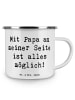 Mr. & Mrs. Panda Kaffeebecher Spruch Papa Möglichmacher mit Spruch in Weiß