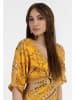 faina Damen Minikleid Mit Cut-Outs in Gelb