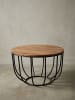 KADIMA DESIGN Couchtisch | Sheesham/Metall, 60x60x39cm, Industrial
