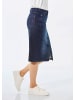 GOLDNER Kurzgröße:  Jeansrock mit Formbund in marine