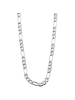 Adeliás Unisex Halskette – Figarokette aus Edelstahl 55 cm in silber